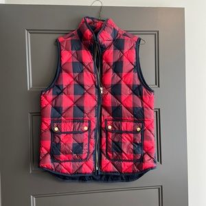 J. Crew Excursion Buffalo Check Plaid Quilted Puffer Vest